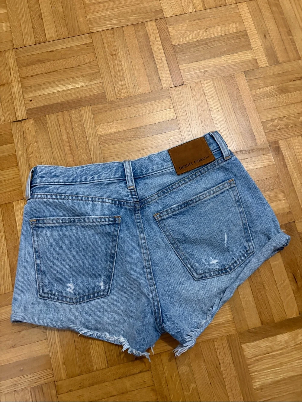 Denim Forum The Ex-Boyfriend Hi-Rise Denim Short Relaxed denim cut-off shorts